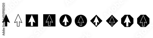 Up arrow vector icon set. scroll illustration sign collection. Direction symbol or logo.