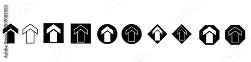 Up arrow vector icon set. scroll illustration sign collection. Direction symbol or logo.