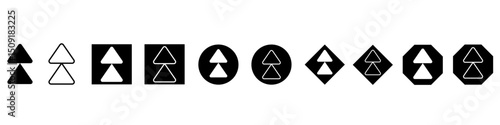 Up arrow vector icon set. scroll illustration sign collection. Direction symbol or logo.