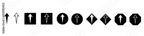 Up arrow vector icon set. scroll illustration sign collection. Direction symbol or logo.