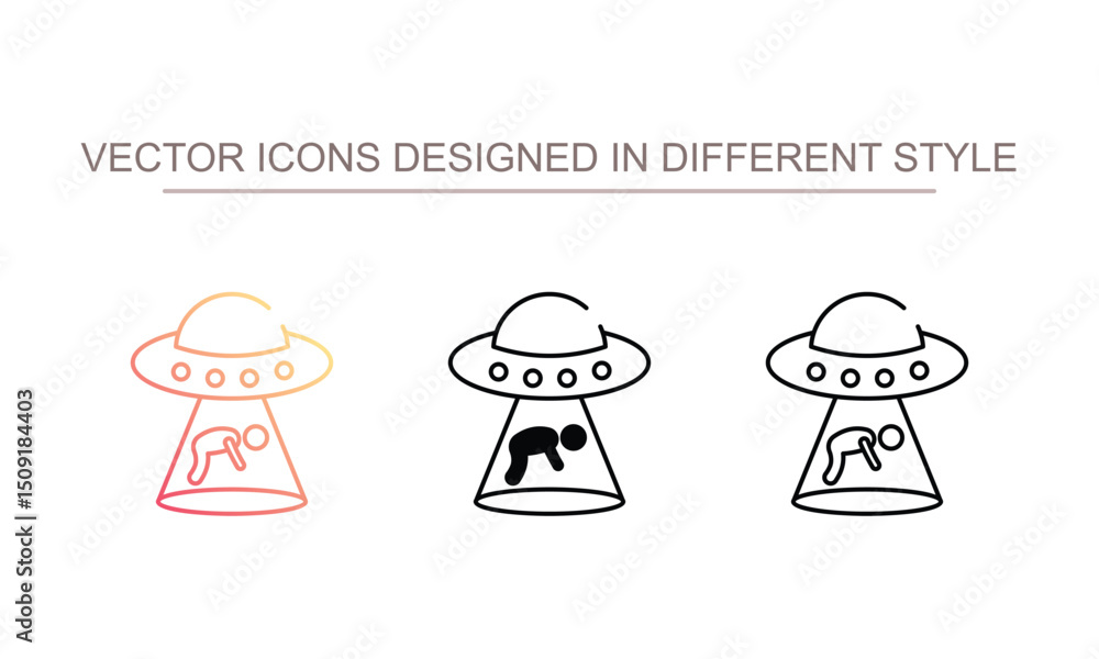 Ufo Kidnapping icon design with white background stock illustration Ufo Kidnapping icon design with white background stock illustration