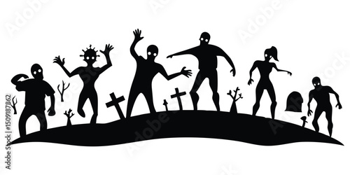 happy family silhouettes 