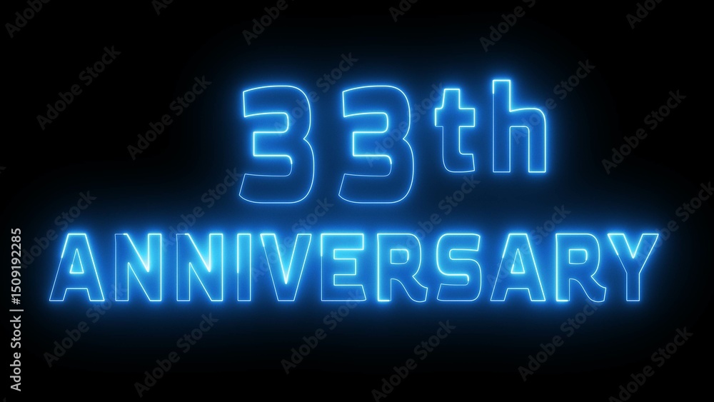 Happy New Anniversary Text Illustration on Black Background. Happy New Anniversary Text Illustration on Black Background.