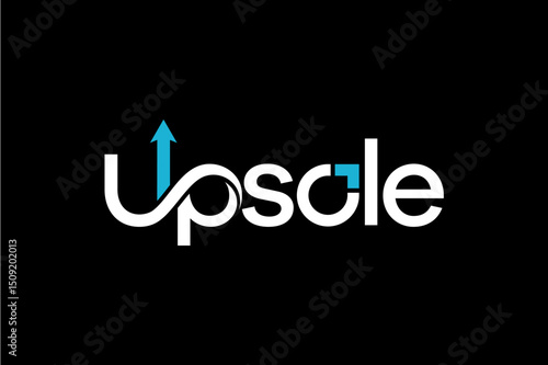 modern minimalist word of Upsale . clean alphabet font. lowercase typography, vector illustration