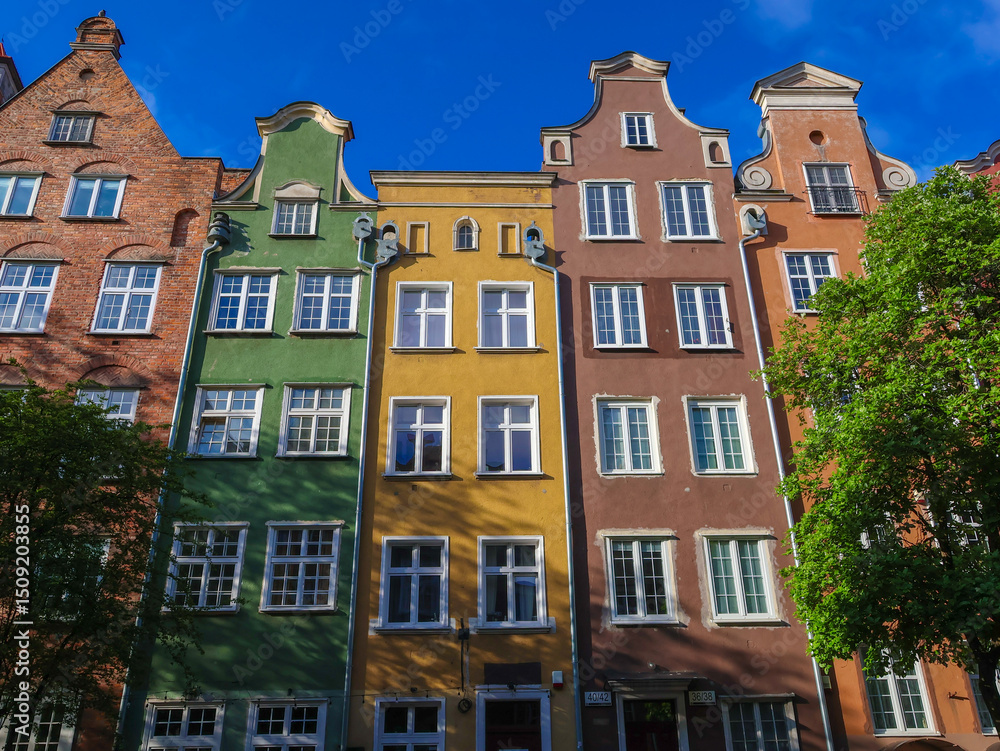 Fototapeta premium Colorful historic houses, in Poland, old town