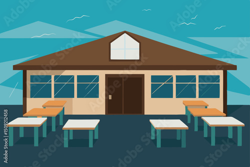 table and chairs on the terrace