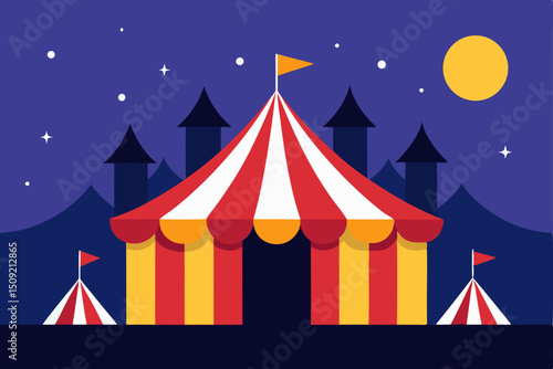 circus tent vector illustration