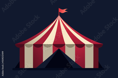 circus tent isolated on white