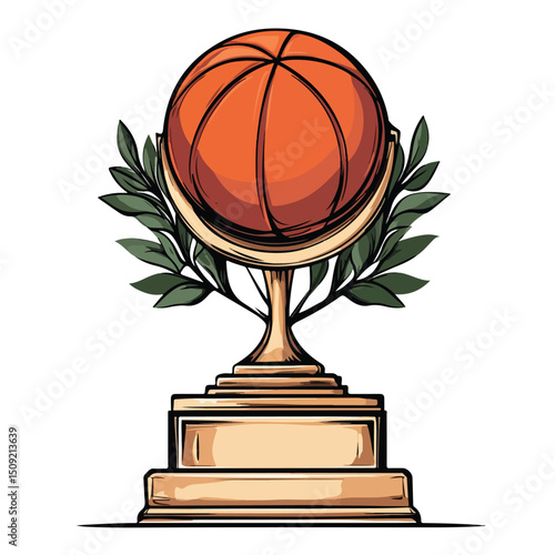 Professional Vector Illustration of Basketball Cartoons for Championship Events
