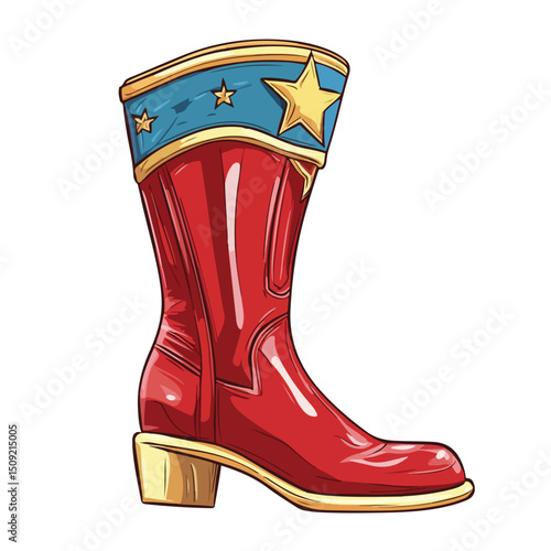 Empower Women with Superhero Vector Boots for Illustrations