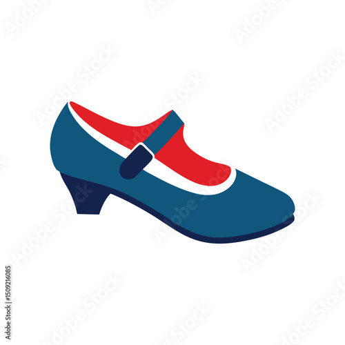 mary janes vector art illustration