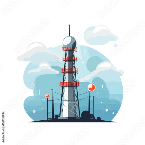 Professional Telecommunication Icon Vector Illustration for Communication Technology Concepts