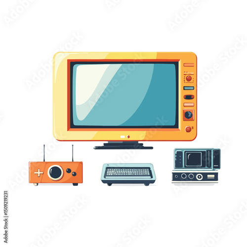 Detailed Infographic of TV and Laptop Technologies for Digital Devices Comparison