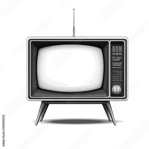 Modern Television Set Vector Illustration for Graphic Design Projects