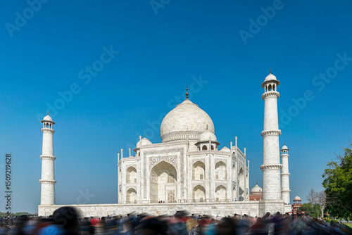 Travelling to wonders of the world place TAJMAHAL an Unesco world heritage site at Agra, Uttar Pradesh, India.