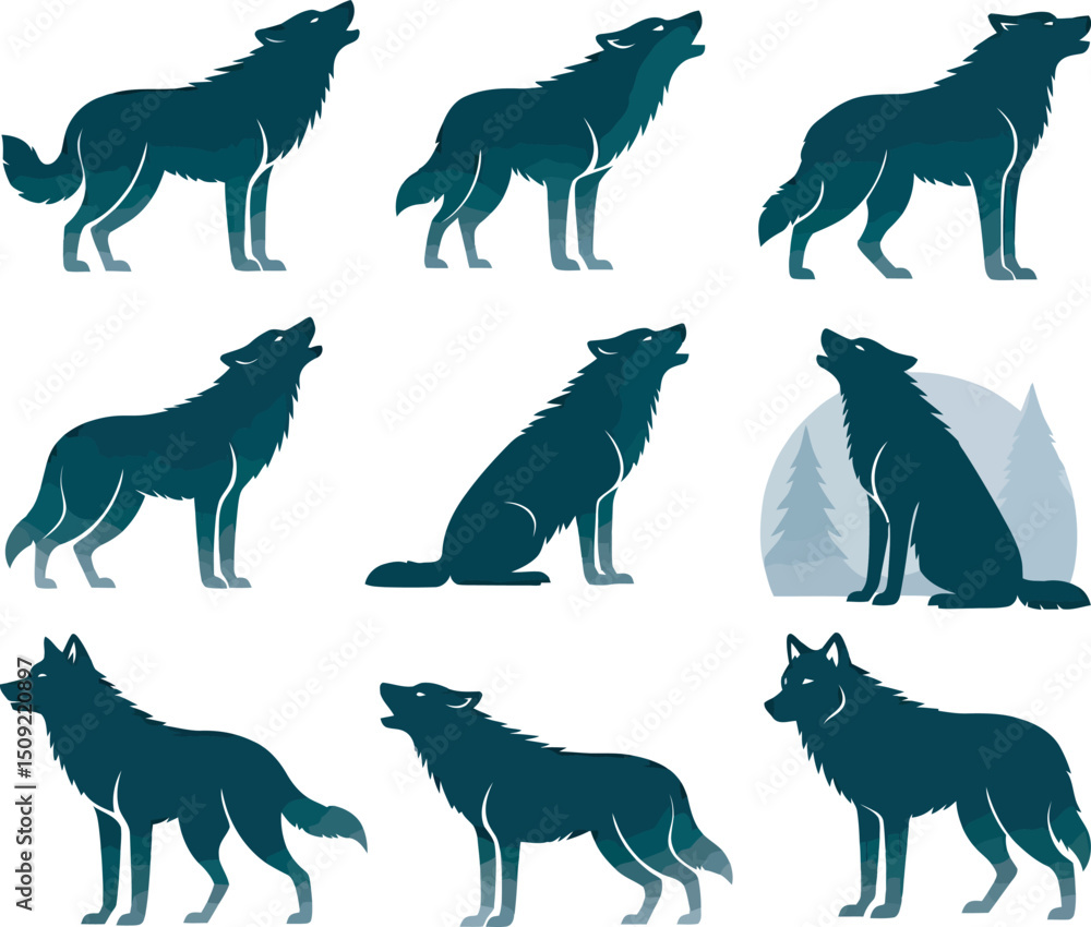 Obraz premium Animals Collection Vector and Clipart Illustrations 