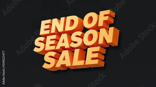 End of Season Sale promo in 3D text