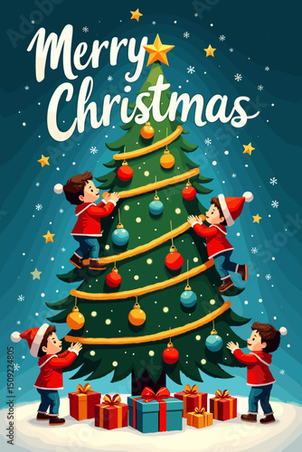 Wallpaper Mural christmas music poster, christmas party poster, christmas poster background, santa poster, happy holidays poster, christmas poster greeting card, christmas, winter, holiday, landscape, illustration, x Torontodigital.ca