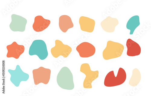 Set of hand drawn geometric shapes,Vintage background elements for branding, packaging,poster,card, prints ,collections of absctract design elements with Retro figures
