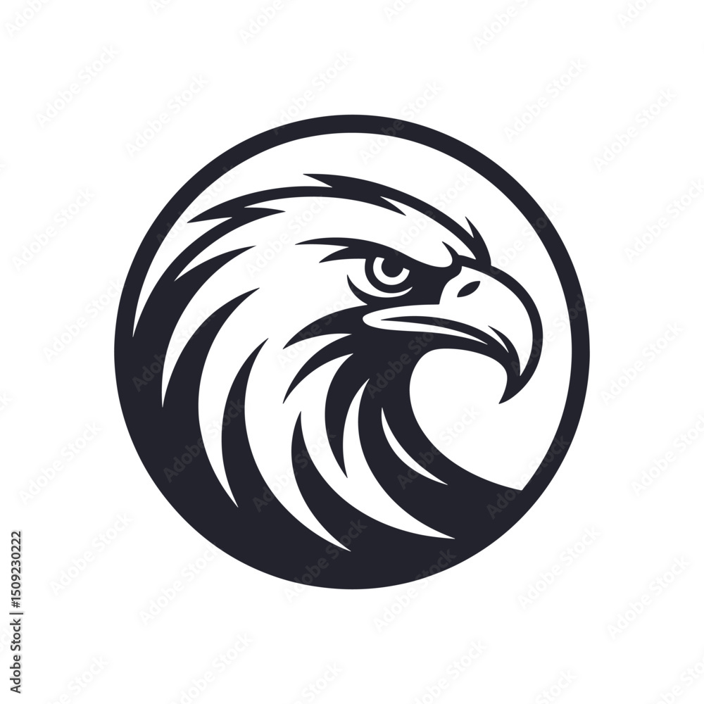 Obraz premium Unique eagle head logo Modern and minimalist vector and abstract logo