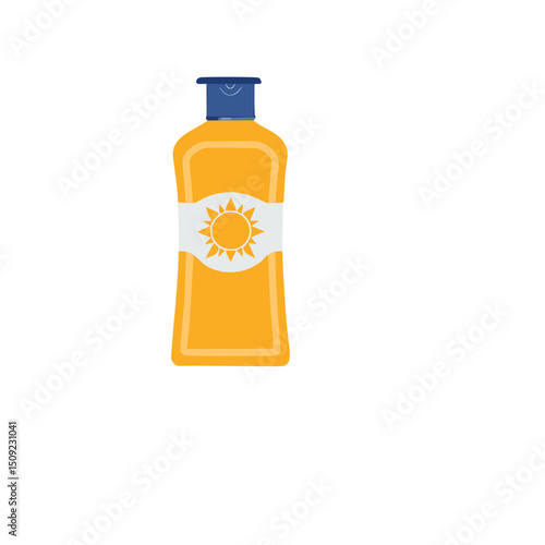 Sun protection lotion bottle summer skincare product