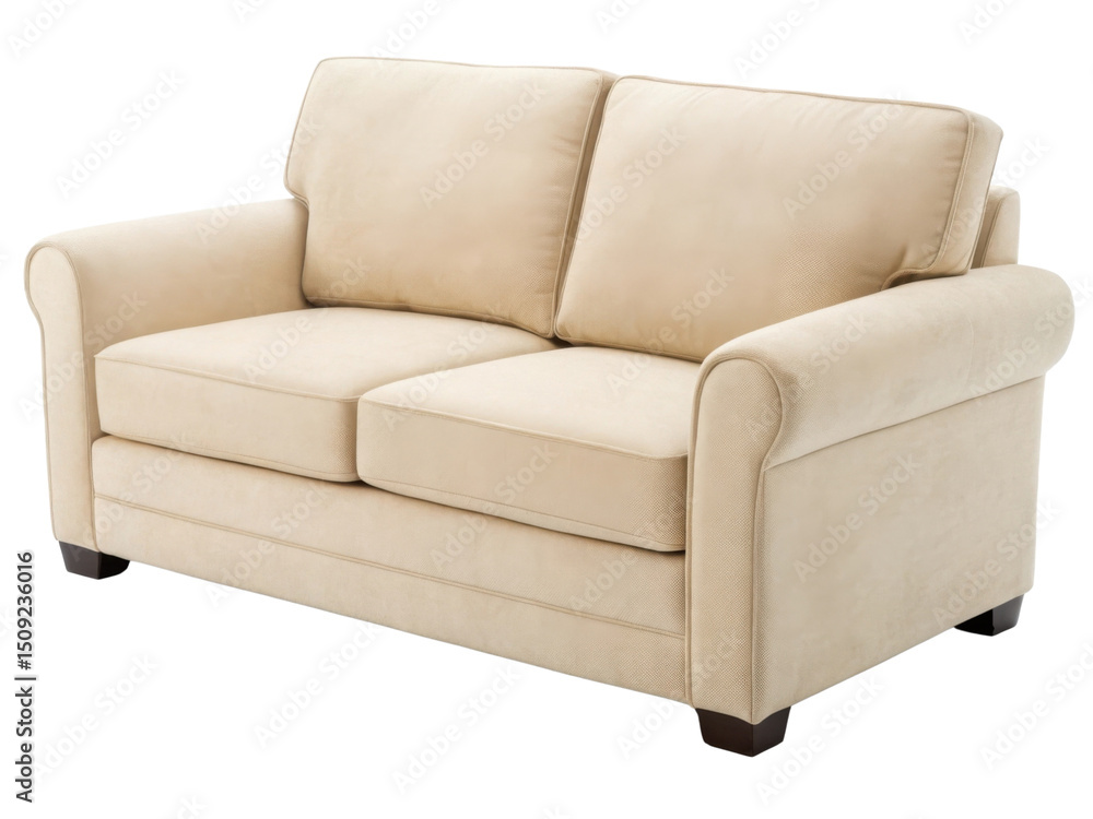 Obraz premium Cozy microfiber loveseat sofa offers comfort and style for any living space