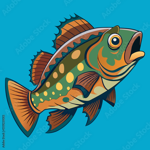 vector illustration of a fish