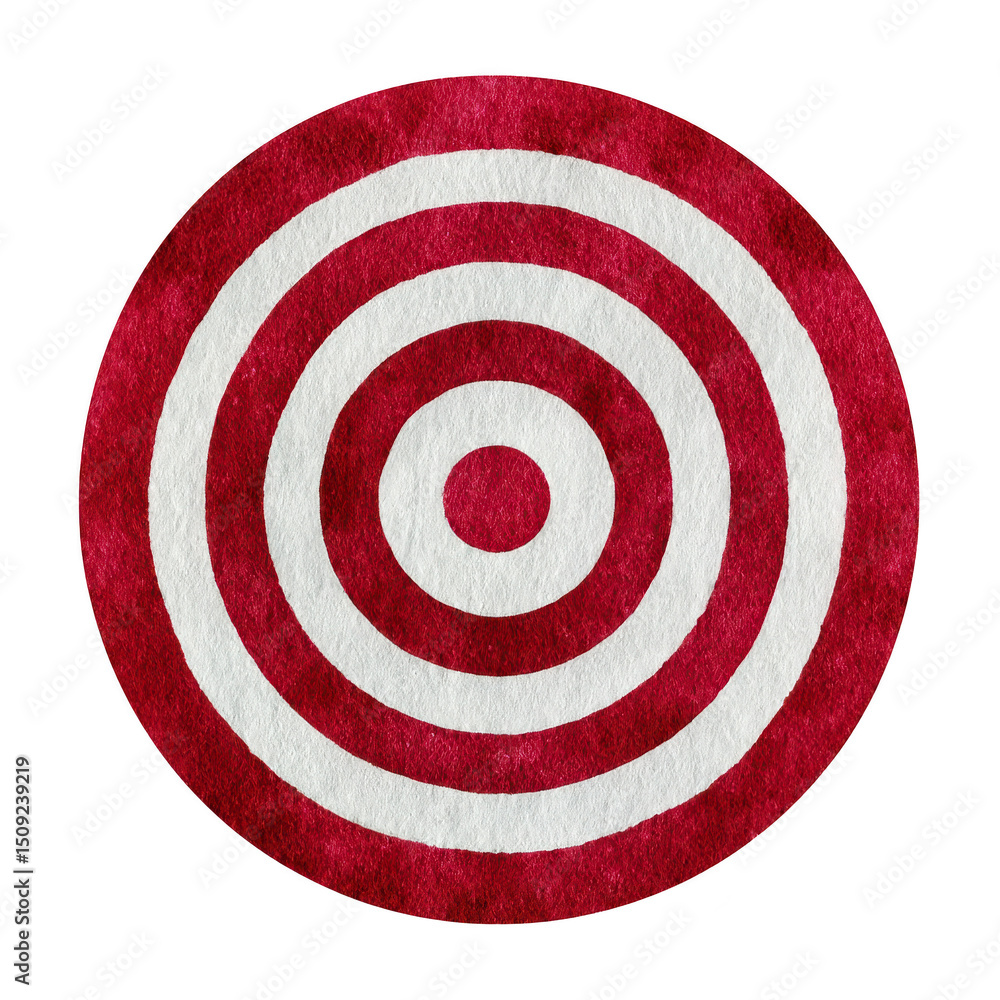 Red and white circular target with concentric rings creates bold visual impact. design is simple yet striking, often used for aiming or focus related themes Red and white circular target with concentric rings creates bold visual impact. design is simple yet striking, often used for aiming or focus related themes