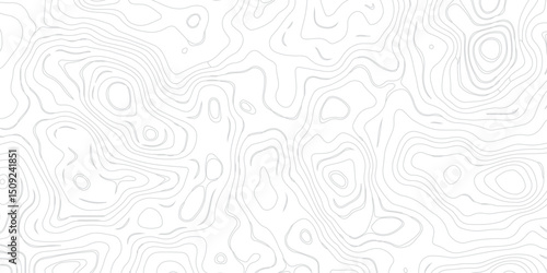 Abstract modern topography wavy contour map line and vintace tarrain patch texture grid line wallpaper map white background.

