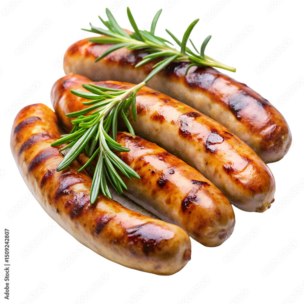 sausages on a grill sausages on a grill