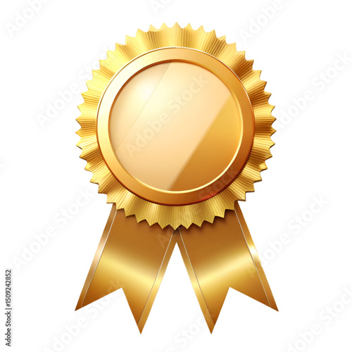 gold seal with ribbon
