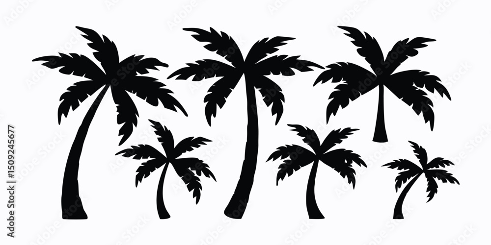 Fototapeta premium palm tree silhouettes