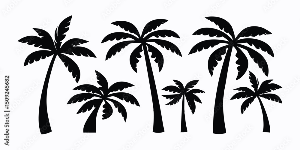 Fototapeta premium palm tree silhouettes