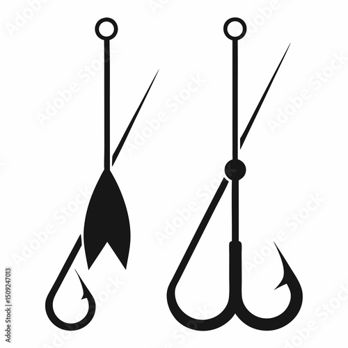 Metal Hooks Silhouette Set .