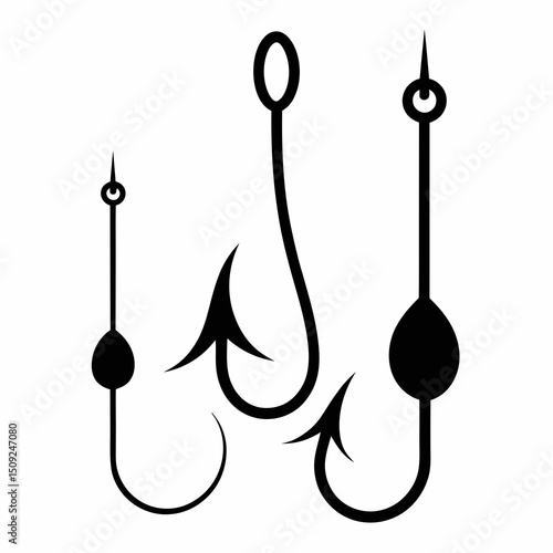 Metal Hooks Silhouette Set .