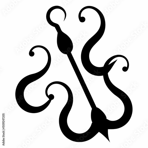 Metal Hooks Silhouette Set .