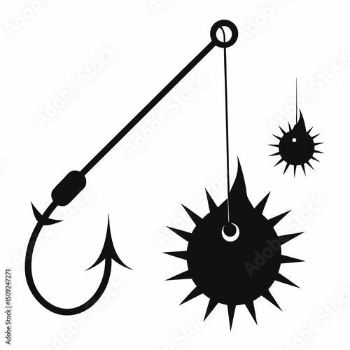 Metal Hooks Silhouette Set .