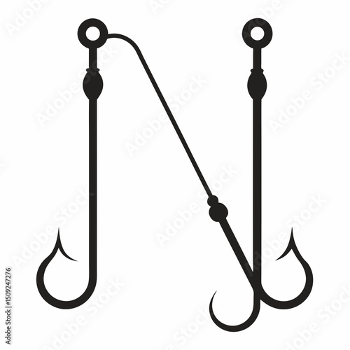 Metal Hooks Silhouette Set .