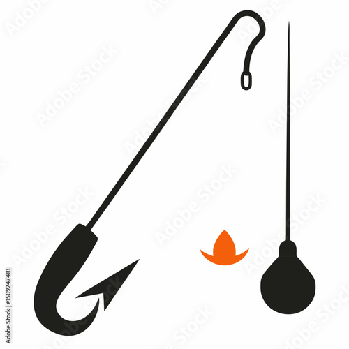 Metal Hooks Silhouette Set .