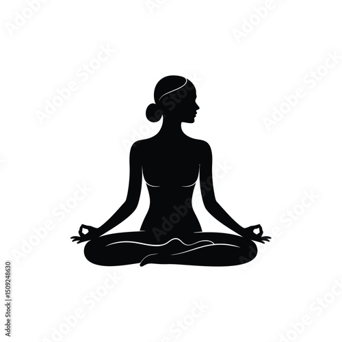 yoga woman silhouette