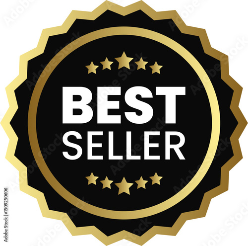 Golden Stamp Highlighting Best Seller