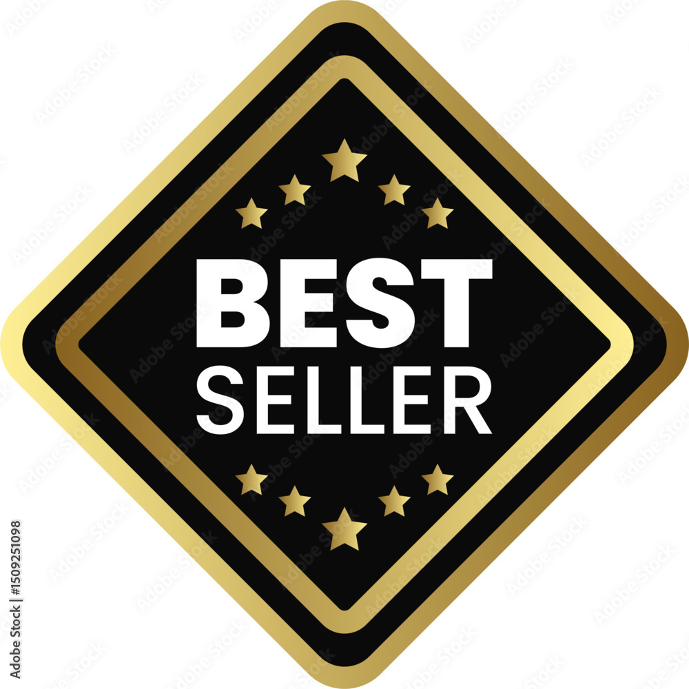 Obraz premium Golden Frame Label for Top Seller