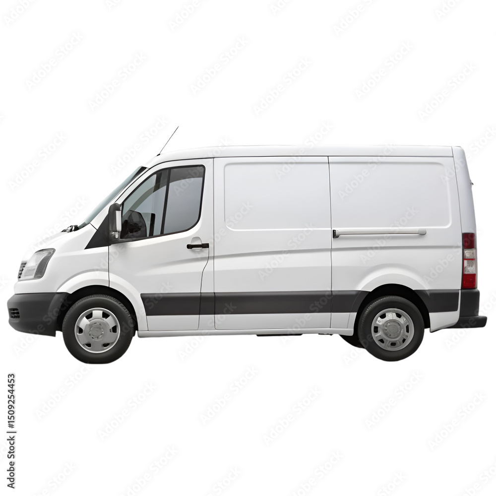 white van isolated on white white van isolated on white