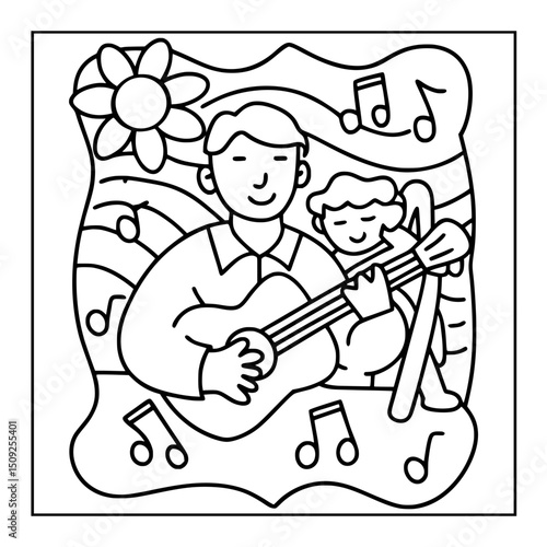 vector illustration of a coloring pages