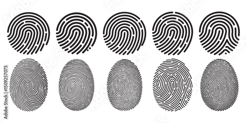 Real fingerprint in white background Super macro