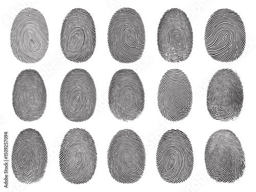 Real fingerprint in white background Super macro