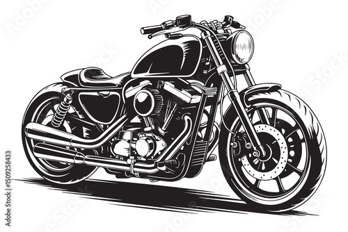 motorcycle isolated on white background