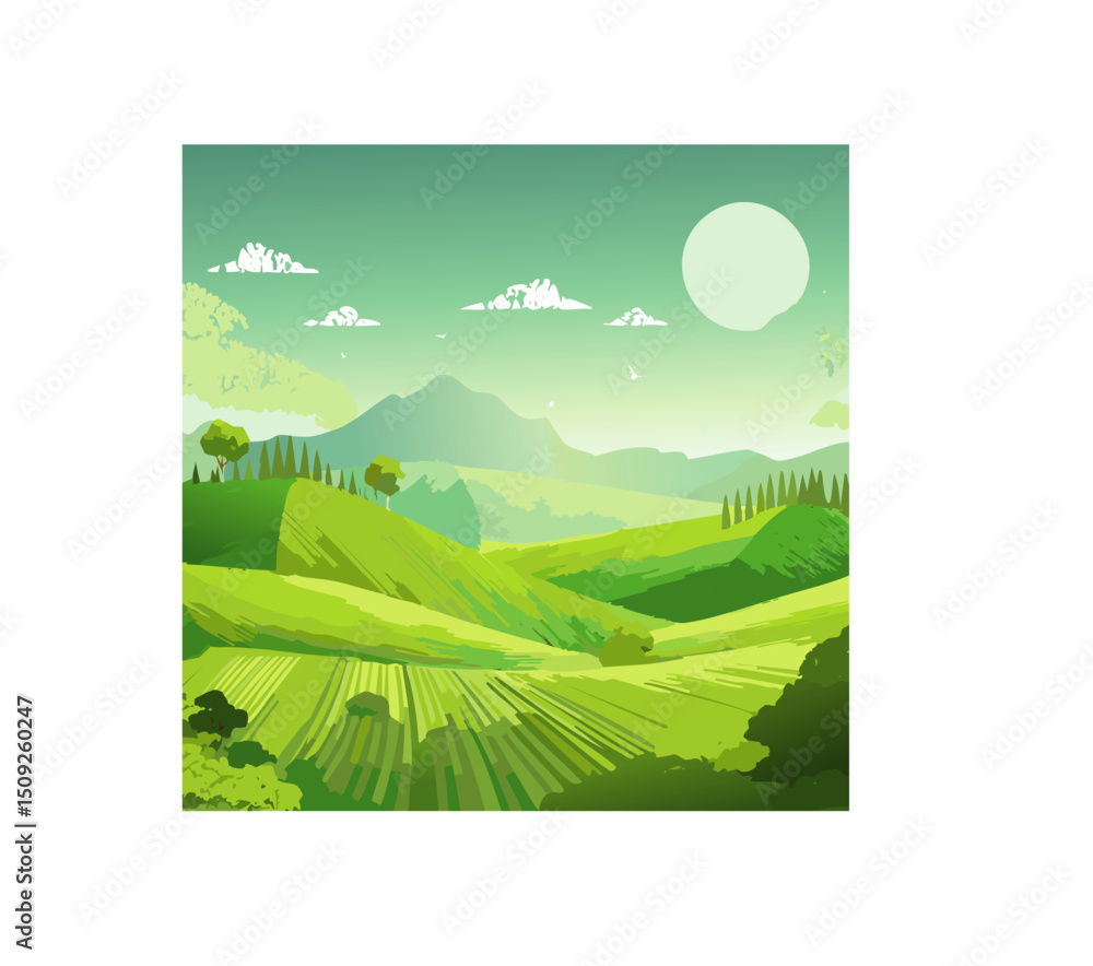 Fototapeta premium Natural green field