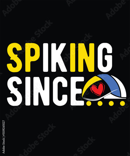Spiking since Volleyball Graphic Design