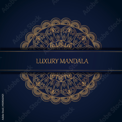 Vector modern mandala template design.Premium mandala pattern. Golden circle ornament. A design element for a creative idea
